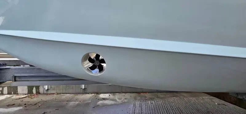 Slide: The Image of Bow thruster of 2024 Grady-White Canyon 386 boat. - 6