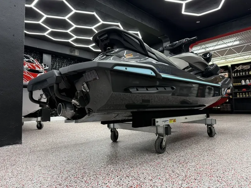 Slide: The Image of 2025 Yamaha WaveRunners FX® HO with Audio in modern showroom. - 7