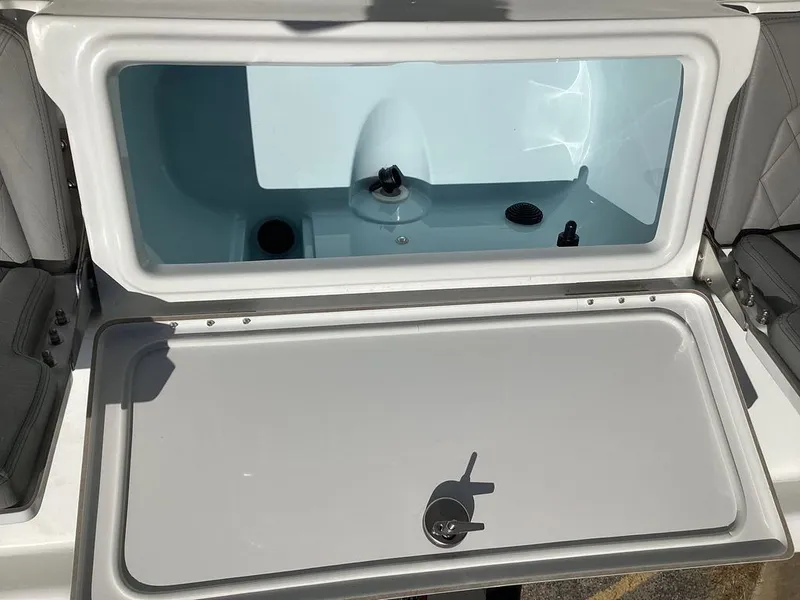 Slide: The Image of Blazer PureBay 2200 2026 boat hatch with storage compartment. - 26