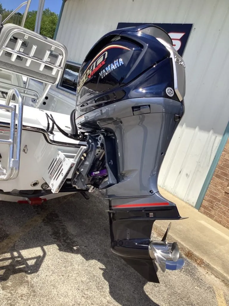 Slide: The Image of Yamaha outboard motor on Blazer PureBay 2200 boat, 2026 model. - 3