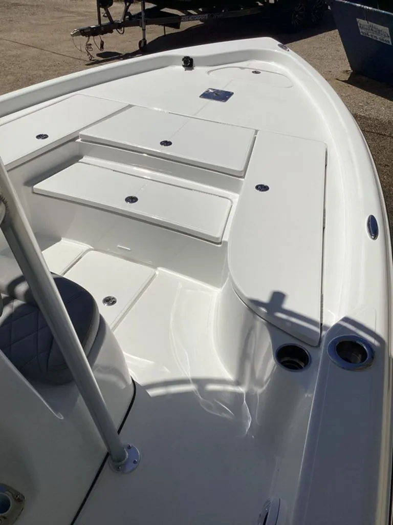 Slide: The Image of Interior view of 2026 Blazer PureBay 2200 boat deck. - 37