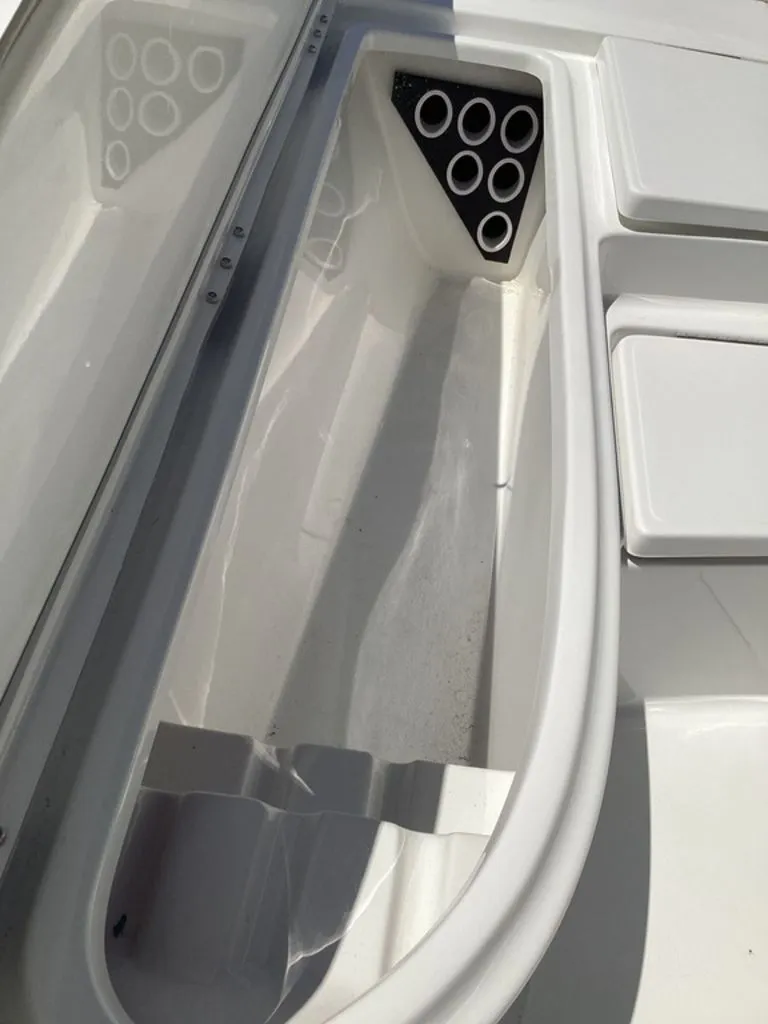 Slide: The Image of Interior view of the 2026 Blazer PureBay 2200 boat model. - 43