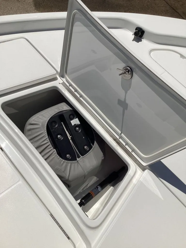 Slide: The Image of Blazer PureBay 2200 2026 storage compartment with cover and latch. - 44