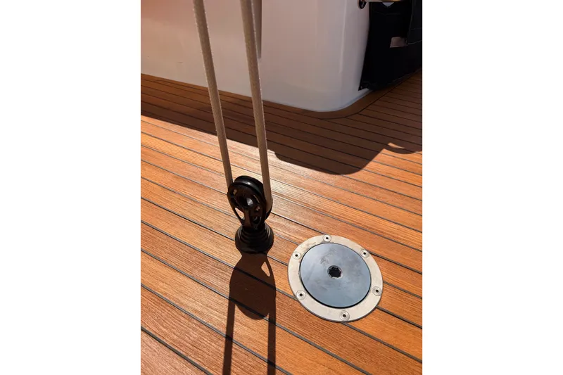 Slide: The Image of Deck of 2017 Solaris 50 yacht with pulley and teak finish. - 34