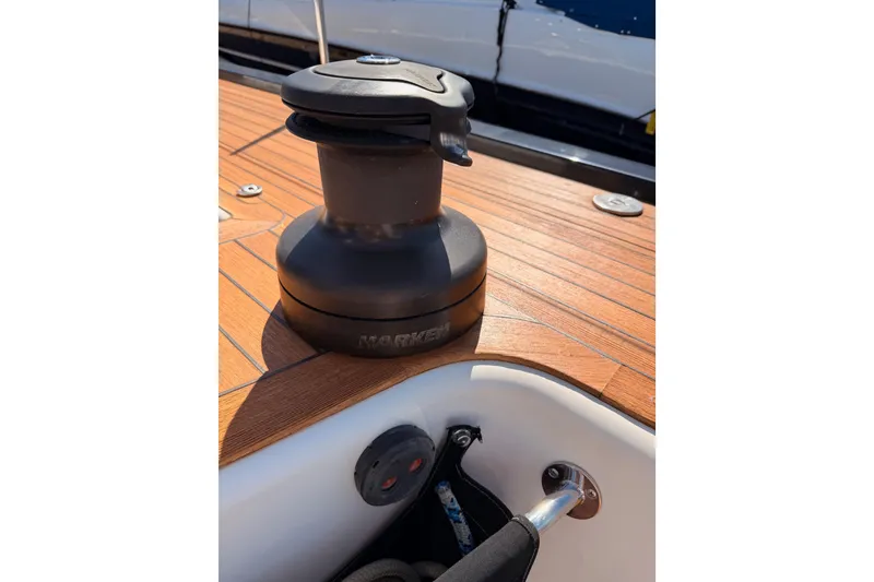 Slide: The Image of Winch on teak deck of 2017 Solaris 50 yacht. - 36