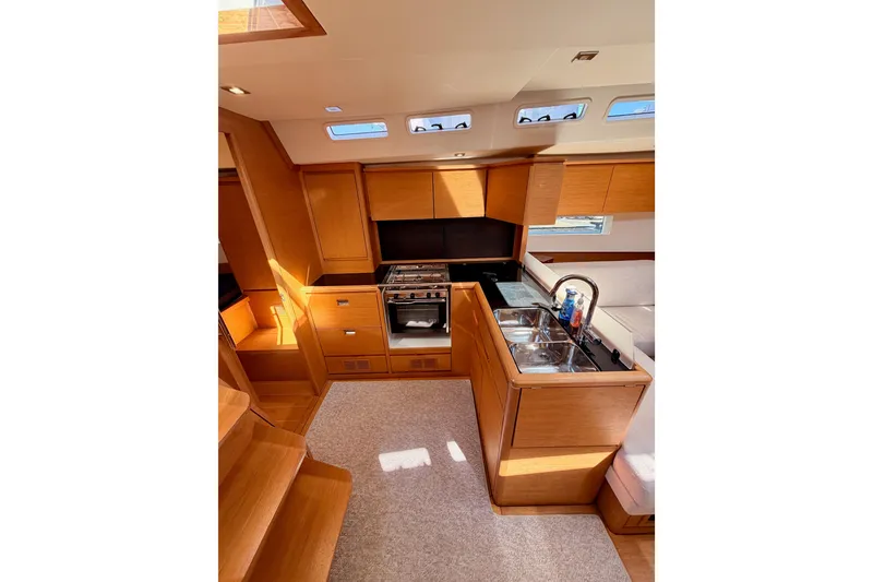 Slide: The Image of Luxurious interior of 2017 Solaris 50 yacht featuring modern kitchen design. - 66