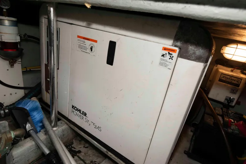 Slide: The Image of Kohler power system in 2005 Mainship 400 Trawler engine room. - 32