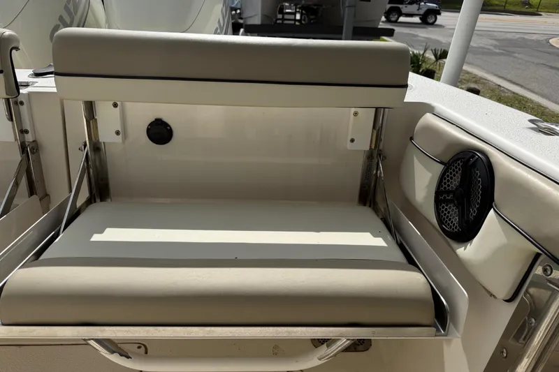 Slide: The Image of 2020 Sea Chaser 27 HFC CC boat seat with speaker and cup holder. - 16