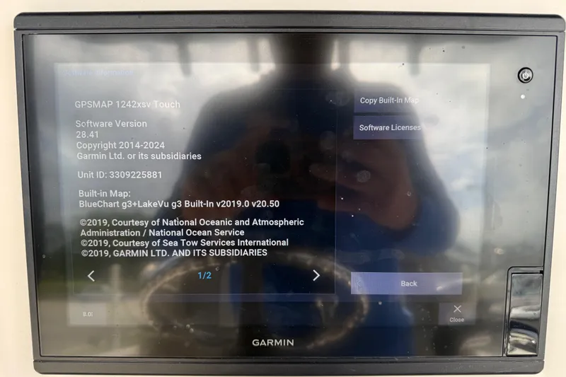 Slide: The Image of Garmin GPSMAP 1242xsv Touch display on 2020 Sea Chaser 27 HFC CC boat. - 27