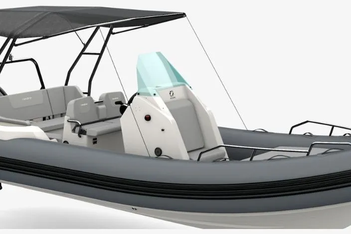 The Image of 2026 Zodiac Medline 6.8 boat with sleek design and modern seating arrangement. - 1