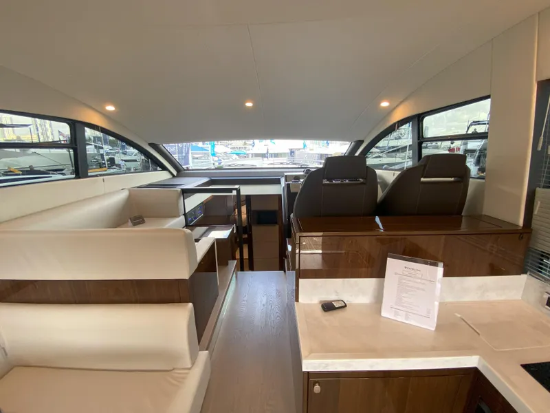 Slide: The Image of Interior of 2024 Fairline Squadron 50 yacht with luxurious design. - 13