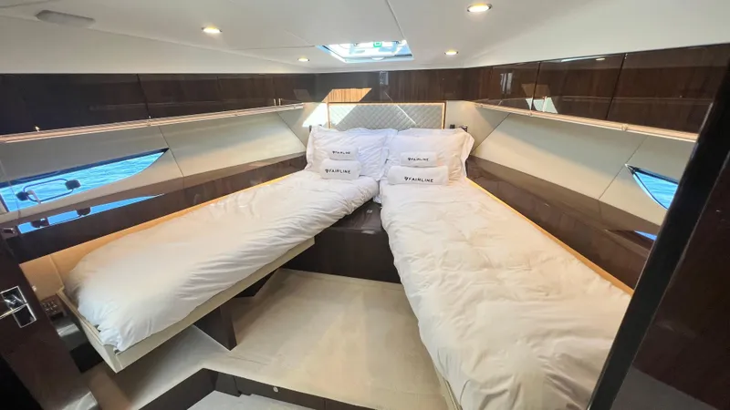 Slide: The Image of Luxurious cabin of the 2024 Fairline Squadron 50 yacht. - 17