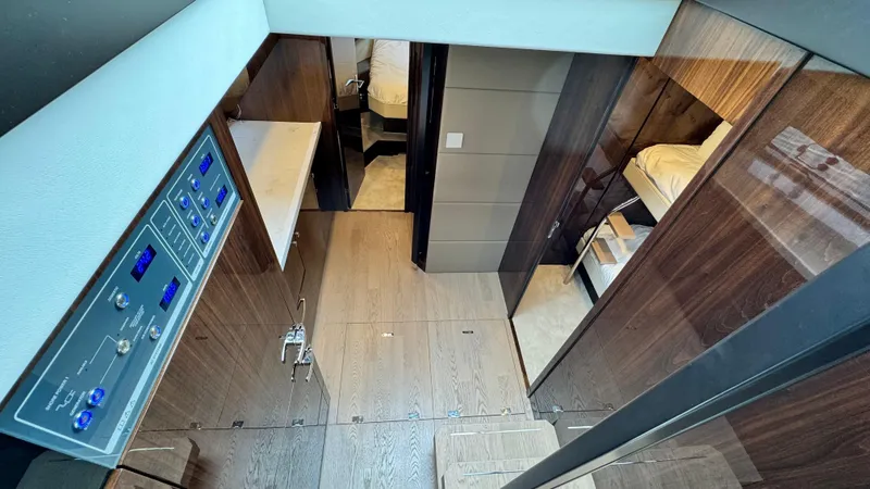 Slide: The Image of Interior of Fairline Squadron 50 yacht, model year 2024. - 21