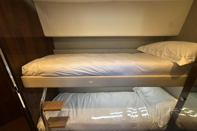 Slide: The Image of Bunk beds in the 2024 Fairline Squadron 50 yacht cabin. - 39