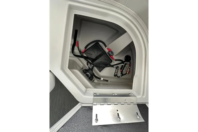Slide: The Image of Interior view of Sweetwater EX2086S 2026 model, showcasing wiring and components. - 18