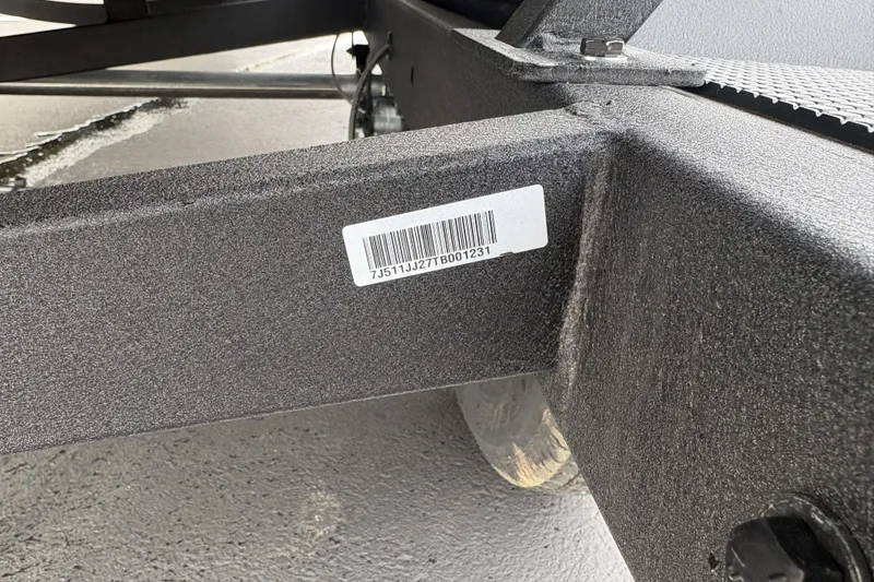 Slide: The Image of Barcode on Tracker Pro Team 195 boat trailer, 2026 model. - 77