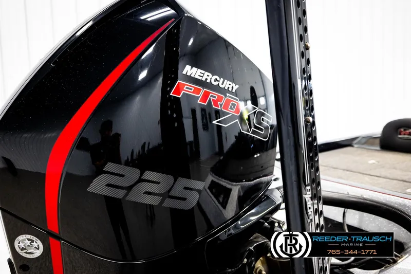 Slide: The Image of 2023 Ranger Z519 with Mercury Pro XS 225 engine, showcased at Reeder Trausch Marine. - 49