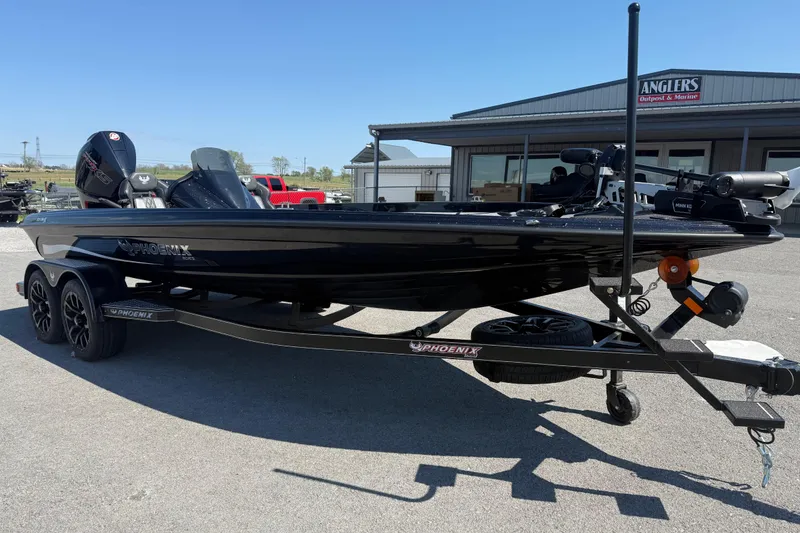 Slide: The Image of 2026 Phoenix 921 Elite X boat on trailer at Anglers Outpost & Marine. - 4