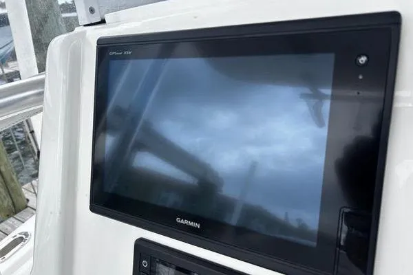Slide: The Image of Garmin GPS display on 2018 Regulator 23 Forward Seating boat console. - 20