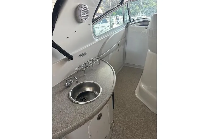 Slide: The Image of 2003 Four Winns 378 Vista boat interior with sink and countertop. - 8