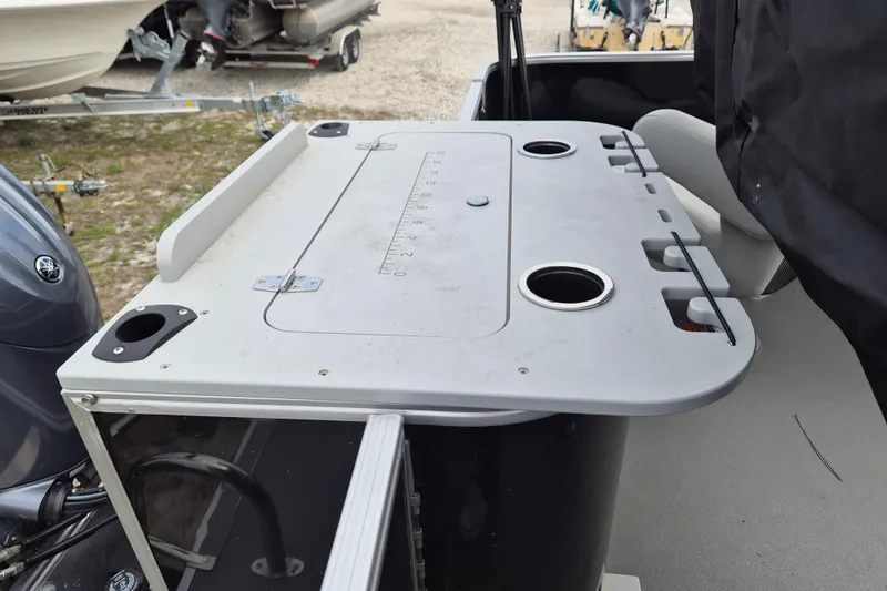 Slide: The Image of Fishing station on 2025 Sylvan Mirage Fish 8522 Party Fish 4.0 pontoon boat. - 14