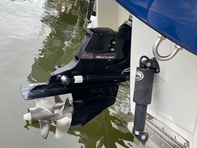 Slide: The Image of 2023 Crownline 270 CR boat with MerCruiser outdrive in water. - 5