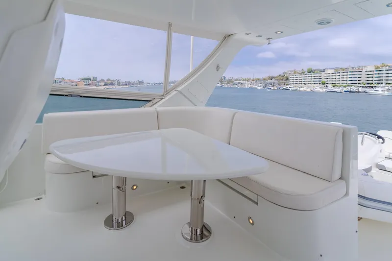 Slide: The Image of Luxurious seating area on a 2006 Cheoy Lee 72' Raised Pilot House yacht. - 6