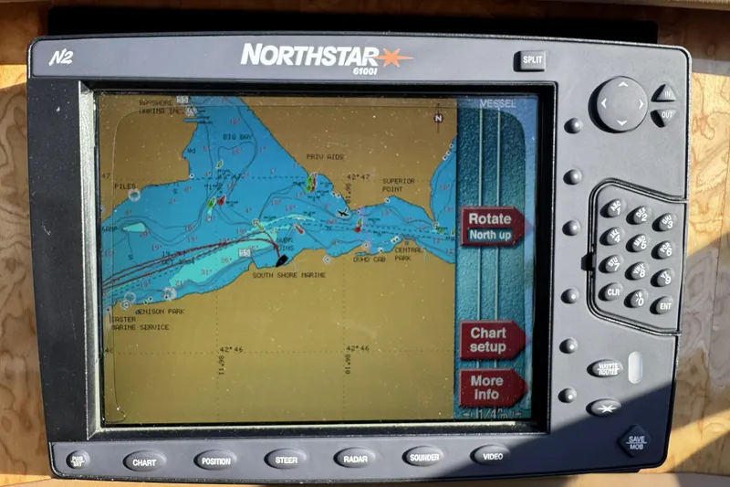 Slide: The Image of Navigation system display on a 2001 Neptunus 56 Express yacht. - 23