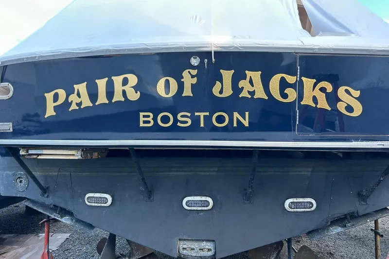 Slide: The Image of Bertram 43 Convertible 1995 boat named "Pair of Jacks" in Boston. - 4