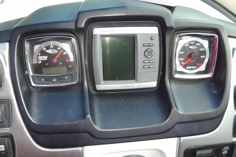 Slide: The Image of Dashboard of 2008 Chaparral 276 SSX with Garmin GPS and gauges. - 27