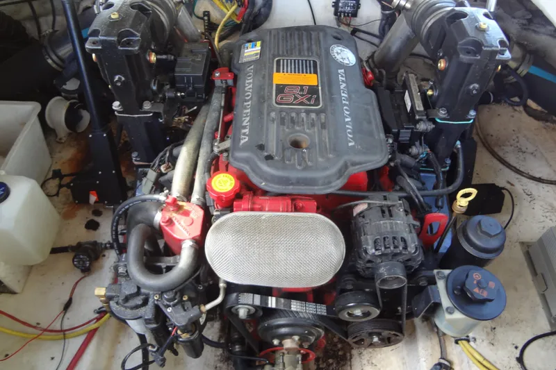 Slide: The Image of Engine compartment of a 2008 Chaparral 276 SSX with Volvo Penta 8.1 GXi engine. - 42