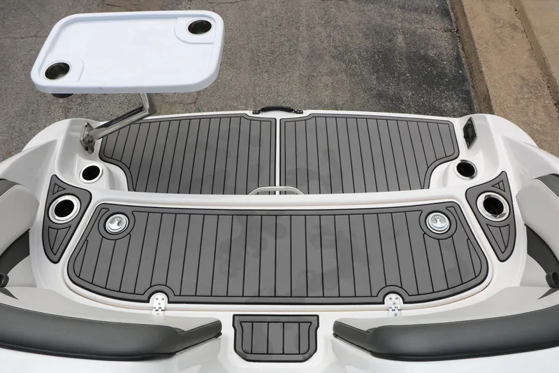 Slide: The Image of 2017 Yamaha Boats AR240 HO swim platform with table and cup holders. - 40