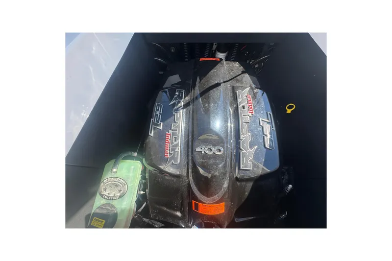 Slide: The Image of Engine of 2017 Moomba Helix boat, featuring Raptor 6.2L motor. - 26