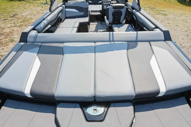 Slide: The Image of 2023 Axis T220 boat interior with spacious seating and modern design. - 17