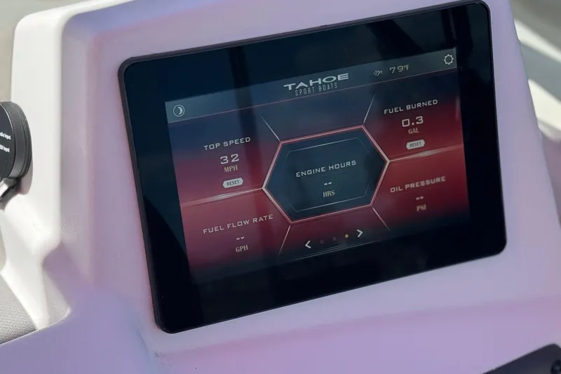 Slide: The Image of 2024 Tahoe T16 dashboard display showing speed, fuel, and engine metrics. - 27