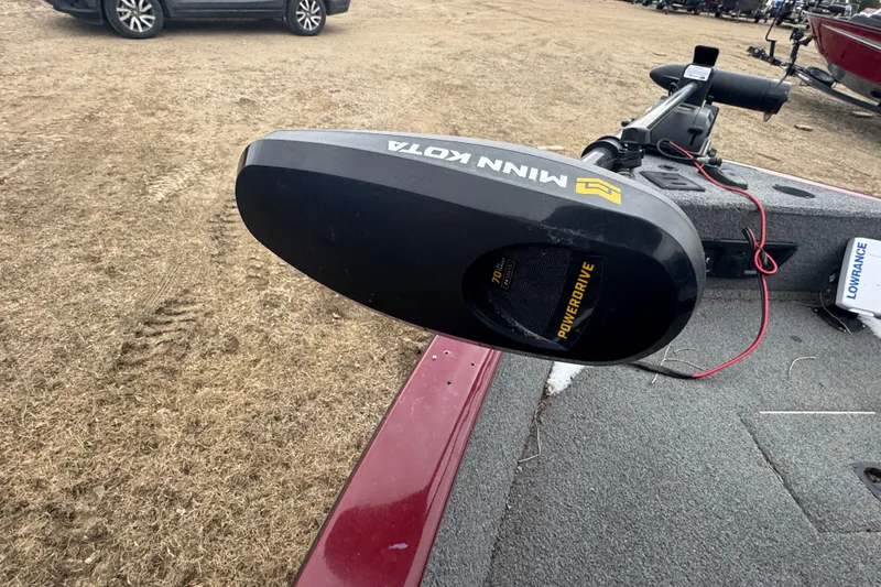 Slide: The Image of Minn Kota PowerDrive motor on 2018 Tracker Pro Guide V-175 Combo boat. - 11
