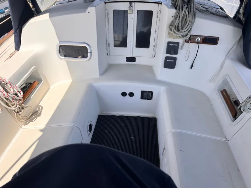 Slide: The Image of Cockpit of a 1990 Pearson 37-2 sailboat. - 17