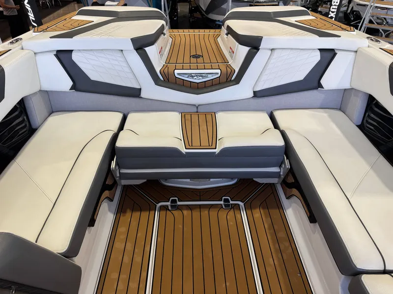 Slide: The Image of Interior of 2022 Nautique Super Air Nautique G23 with luxurious seating. - 27