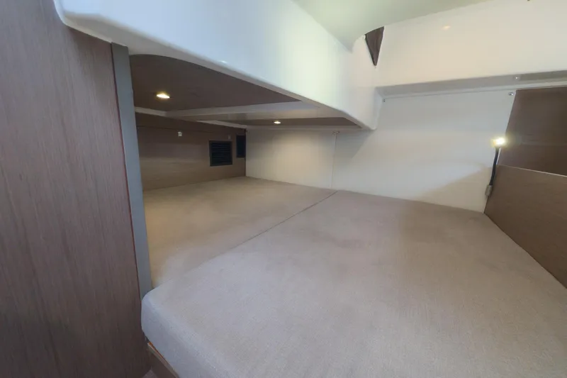 Slide: The Image of Interior cabin of 2023 Beneteau Gran Turismo 32, featuring spacious sleeping area. - 39
