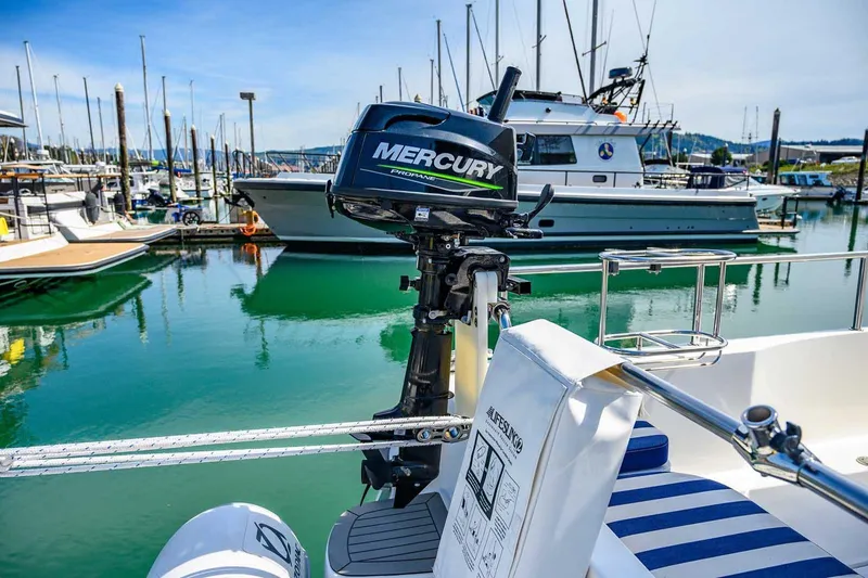 Slide: The Image of Nord Star 28 Patrol 2019 with Mercury engine docked at marina. - 13