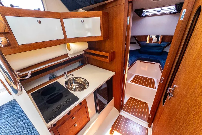 Slide: The Image of Interior of 2019 Nord Star 28 Patrol boat with kitchenette and cozy cabin. - 38