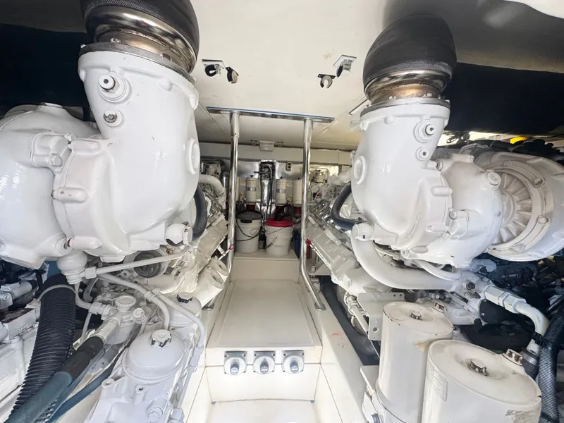 Slide: The Image of Engine room of 2008 Ocean Yachts 58 Super Sport. - 22