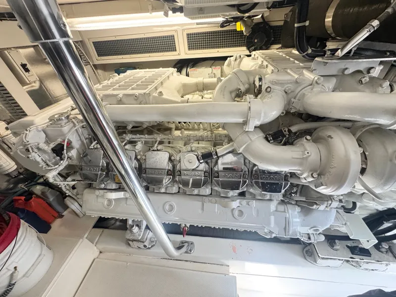 Slide: The Image of Engine room of Ocean Yachts 58 Super Sport 2008. - 24