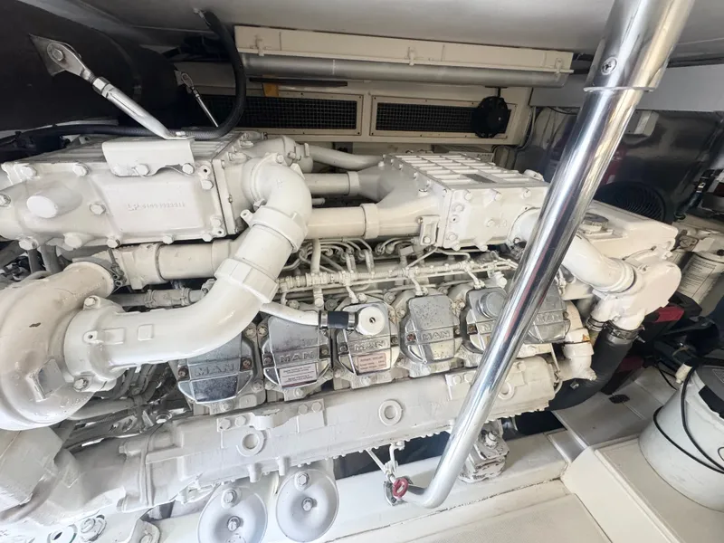 Slide: The Image of Engine room of 2008 Ocean Yachts 58 Super Sport. - 25
