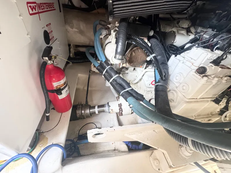 Slide: The Image of Engine room of a 2008 Ocean Yachts 58 Super Sport. - 26