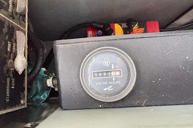 Slide: The Image of Engine hour meter on 1993 Sea Ray Sundancer 330, displaying 1,826 hours. - 105