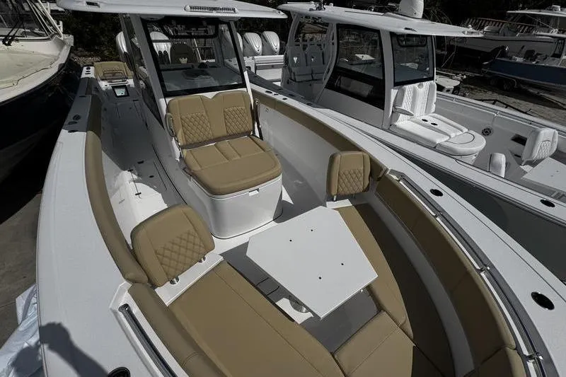 Slide: The Image of Interior of 2026 Sportsman Heritage 321 Center Console boat bathroom. - 16