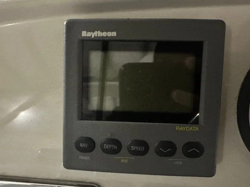 Slide: The Image of Raytheon Raydata display on 1998 Silverton 351 Sedan. - 18