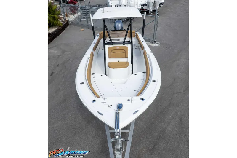 Slide: The Image of 2023 Sea Hunt Ultra 229 boat with sleek design and spacious seating. - 45