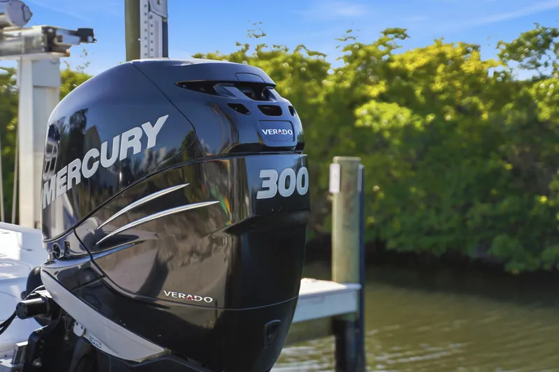 Slide: The Image of Speakers on a 2013 Yellowfin 24 Bay boat, showcasing marine audio system. - 16